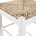 Sgabello da bar senza schienale, sedile in giunco intrecciato, 74 cm H, Nero / Cappuccino / Rovere / Crema, Posti 1