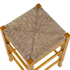 Sgabello da bar senza schienale, sedile in giunco intrecciato, 74 cm H, Nero / Cappuccino / Rovere / Crema, Posti 1