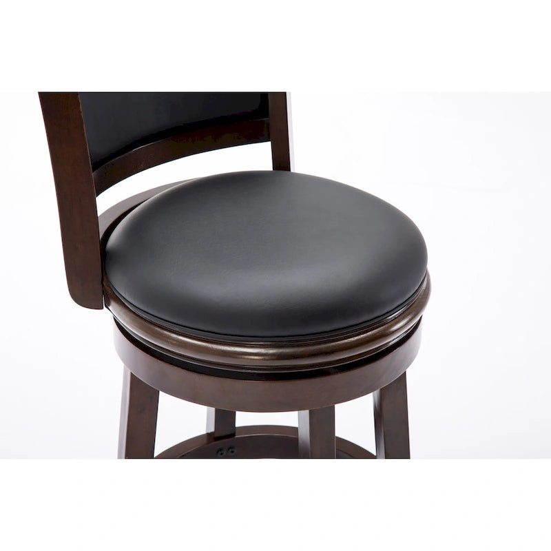 Sgabello da bar imbottito girevole in legno, colori assortiti, 1 posto