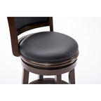 Sgabello da bar imbottito girevole in legno, colori assortiti, 1 posto