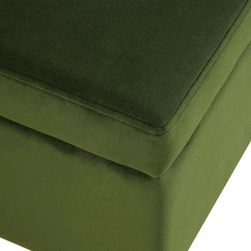 Panca Contenitore con Gambe in Metallo – Velluto Verde / Bouclé Bianco / Velluto Rosa Cipria / Tessuto Grigio, 1–2 posti