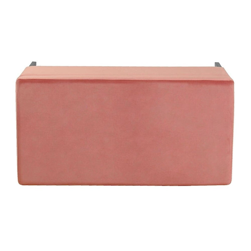 Panca Contenitore con Gambe in Metallo – Velluto Verde / Bouclé Bianco / Velluto Rosa Cipria / Tessuto Grigio, 1–2 posti