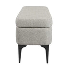 Panca Contenitore con Gambe in Metallo – Velluto Verde / Bouclé Bianco / Velluto Rosa Cipria / Tessuto Grigio, 1–2 posti