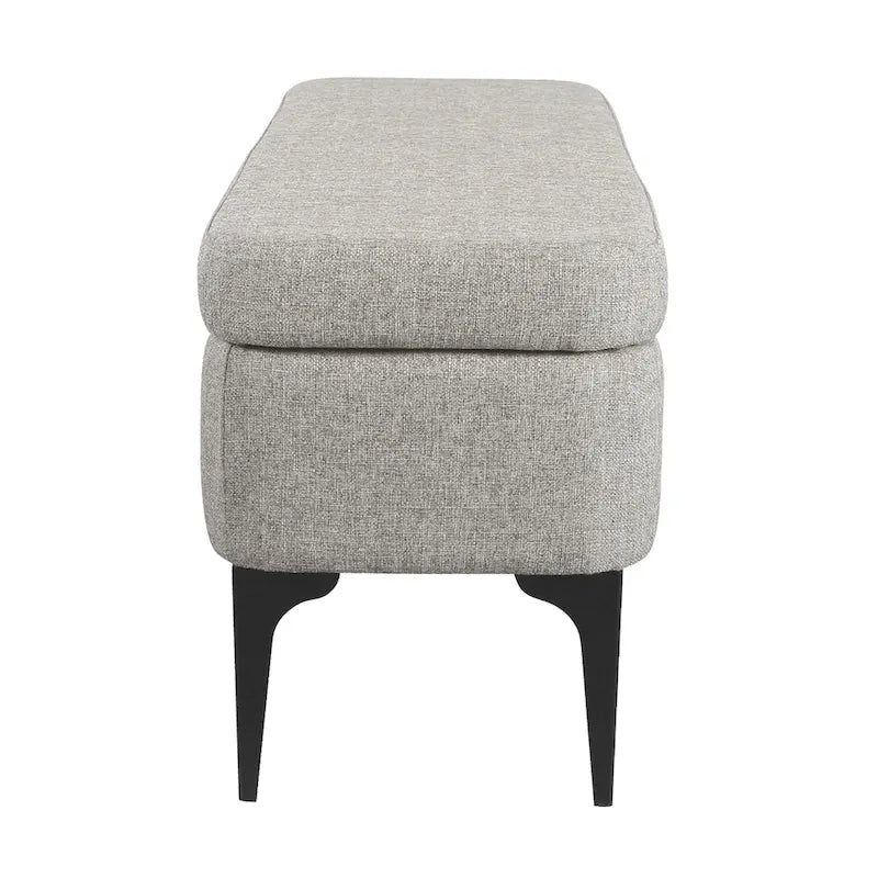 Panca Contenitore con Gambe in Metallo – Velluto Verde / Bouclé Bianco / Velluto Rosa Cipria / Tessuto Grigio, 1–2 posti