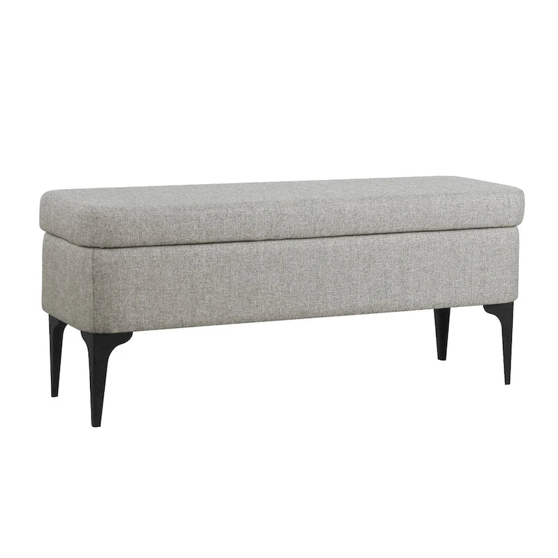 Panca Contenitore con Gambe in Metallo – Velluto Verde / Bouclé Bianco / Velluto Rosa Cipria / Tessuto Grigio, 1–2 posti