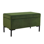 Panca Contenitore con Gambe in Metallo – Velluto Verde / Bouclé Bianco / Velluto Rosa Cipria / Tessuto Grigio, 1–2 posti