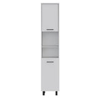 Armadio dispensa a 2 ante Bianco/Nero, Montaggio 1 persona, Legno ingegnerizzato