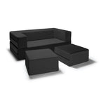 Divanetto e Ottomana Trasformabili Multicolore – 2 Posti, Queen