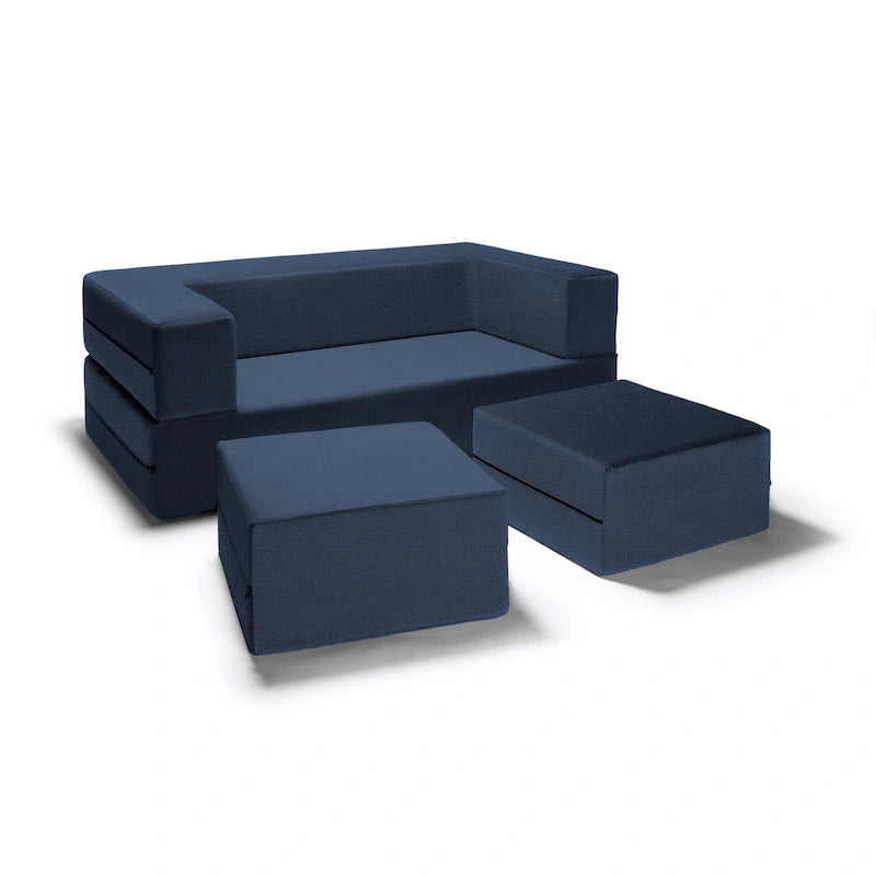 Divanetto e Ottomana Trasformabili Multicolore – 2 Posti, Queen