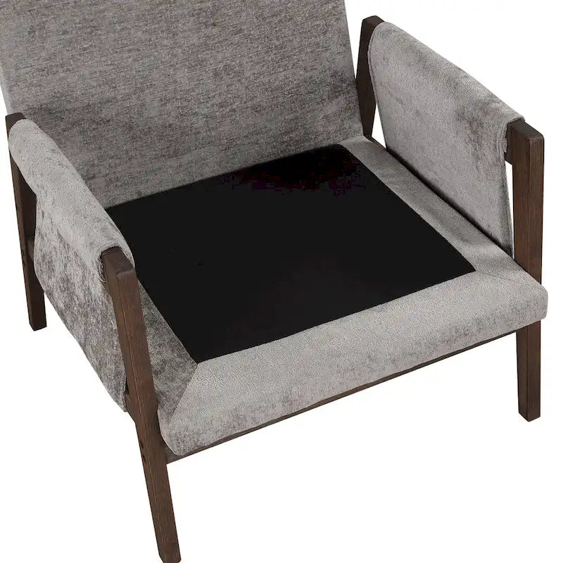 Poltrona di design Mid-Century in velluto, arancione/grigio/giallo/bianco sporco/blu, monoposto