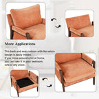 Poltrona di design Mid-Century in velluto, arancione/grigio/giallo/bianco sporco/blu, monoposto