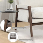 Poltrona di design Mid-Century in velluto, arancione/grigio/giallo/bianco sporco/blu, monoposto