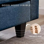 Divano Componibile Moderno a L con Chaise Longue, Pouf Contenitore e Tasche Laterali per Soggiorno