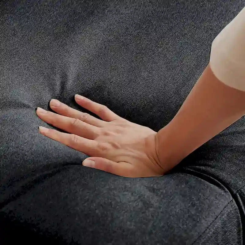 Divano Componibile Moderno a L con Chaise Longue, Pouf Contenitore e Tasche Laterali per Soggiorno
