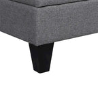 Divano Componibile Moderno a L con Chaise Longue, Pouf Contenitore e Tasche Laterali per Soggiorno