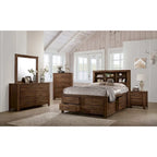 Letto contenitore in noce con 6 cassetti sottoletto, per 1-2 persone