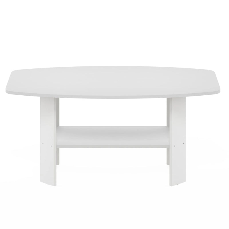 Tavolino da caffè dal design semplice – Pino ambrato/Nero e bianco, 1 posto