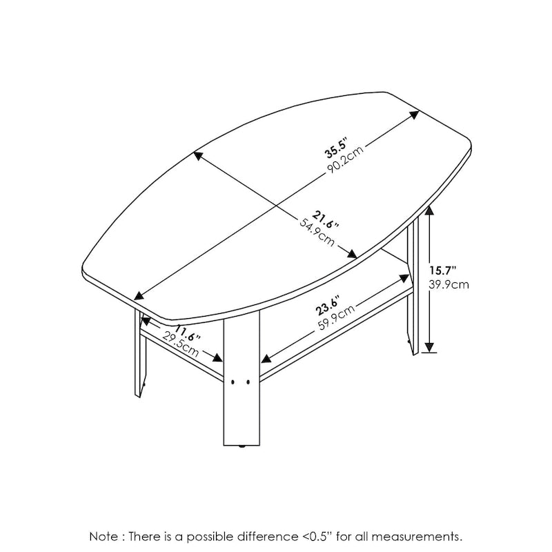 Tavolino da caffè dal design semplice – Pino ambrato/Nero e bianco, 1 posto