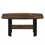 Tavolino da caffè dal design semplice – Pino ambrato/Nero e bianco, 1 posto