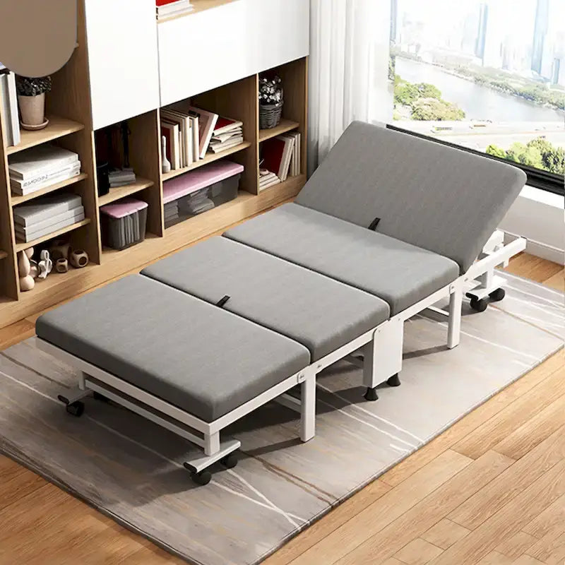 Letto Pieghevole a Scomparsa Bianco con Materasso in Memory Foam – Singolo, 1 Persona