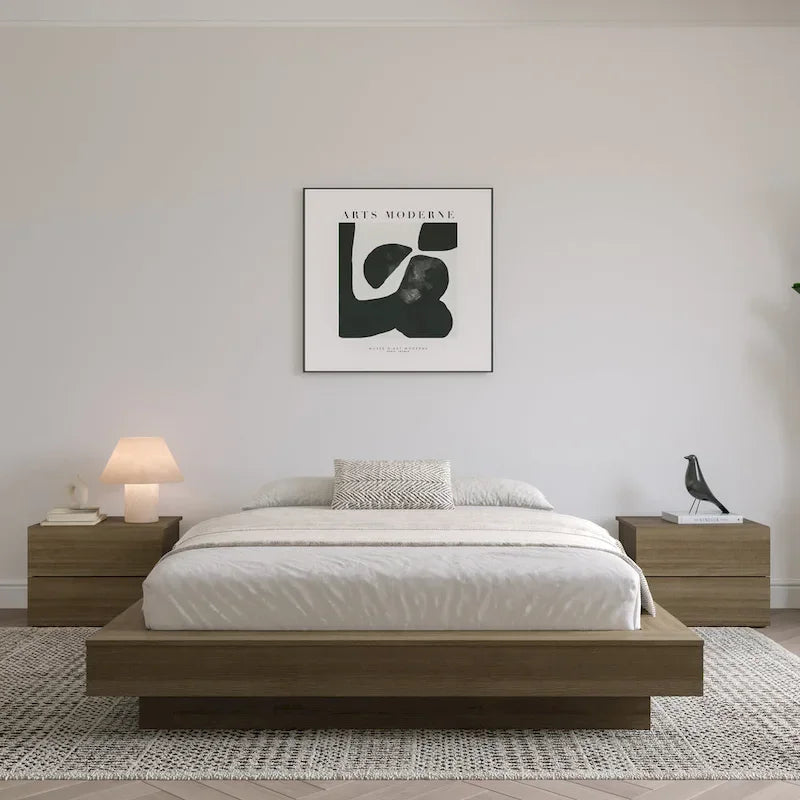 Giroletto con piattaforma | Rovere naturale chiaro / Rovere marrone | Per 1 persona