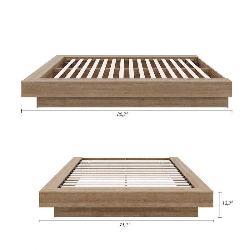 Giroletto con piattaforma | Rovere naturale chiaro / Rovere marrone | Per 1 persona