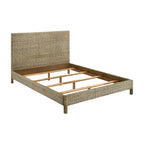 Letto con pannelli in rattan grigio – Queen / King / California King, 2 posti letto