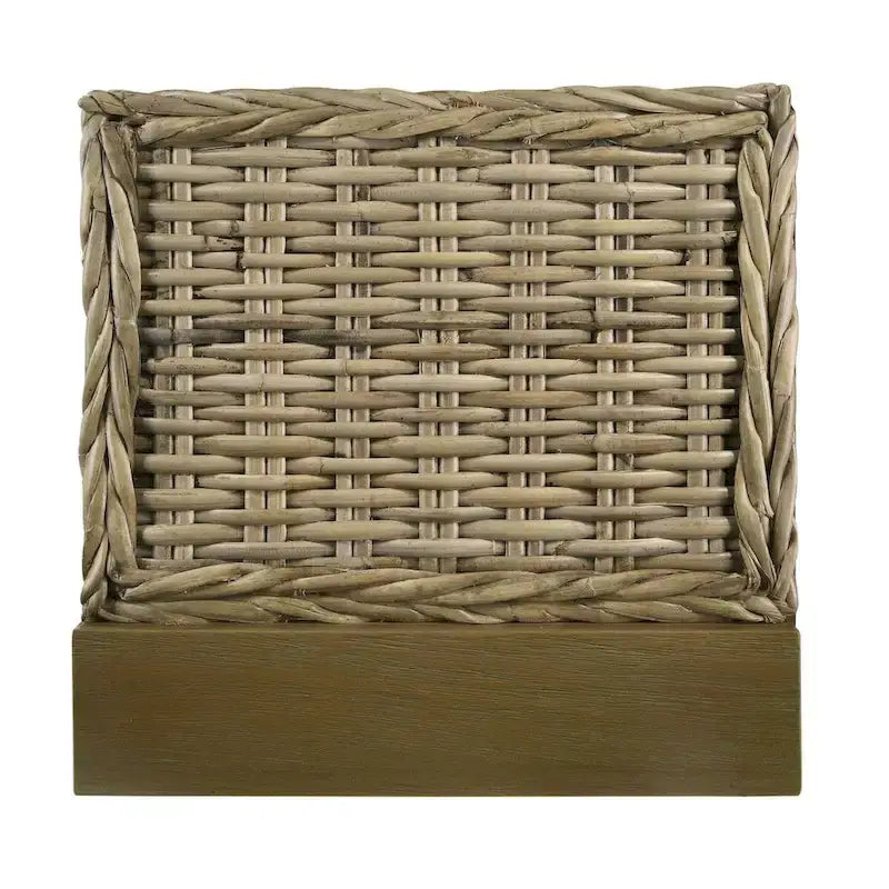 Letto con pannelli in rattan grigio – Queen / King / California King, 2 posti letto