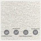 Sgabello da toeletta White Butterfly-Back, rivestito, monoposto