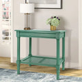 Tavolino laterale in legno con ripiano inferiore – Teal, nero, crema, ciliegia, grigio vintage, Winter Melody
