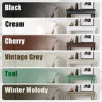 Tavolino laterale in legno con ripiano inferiore – Teal, nero, crema, ciliegia, grigio vintage, Winter Melody