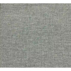 Divano a tre posti con braccioli rotondi, azzurro/grigio