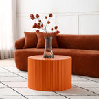 Tavolini tondi a incastro, set da 2 – Nero / Naturale / Noce / Bianco / Blu / Arancione / Marrone / Opaco, MDF, per 2 persone