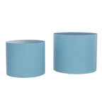 Tavolini tondi a incastro, set da 2 – Nero / Naturale / Noce / Bianco / Blu / Arancione / Marrone / Opaco, MDF, per 2 persone