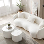 Tavolini tondi a incastro, set da 2 – Nero / Naturale / Noce / Bianco / Blu / Arancione / Marrone / Opaco, MDF, per 2 persone