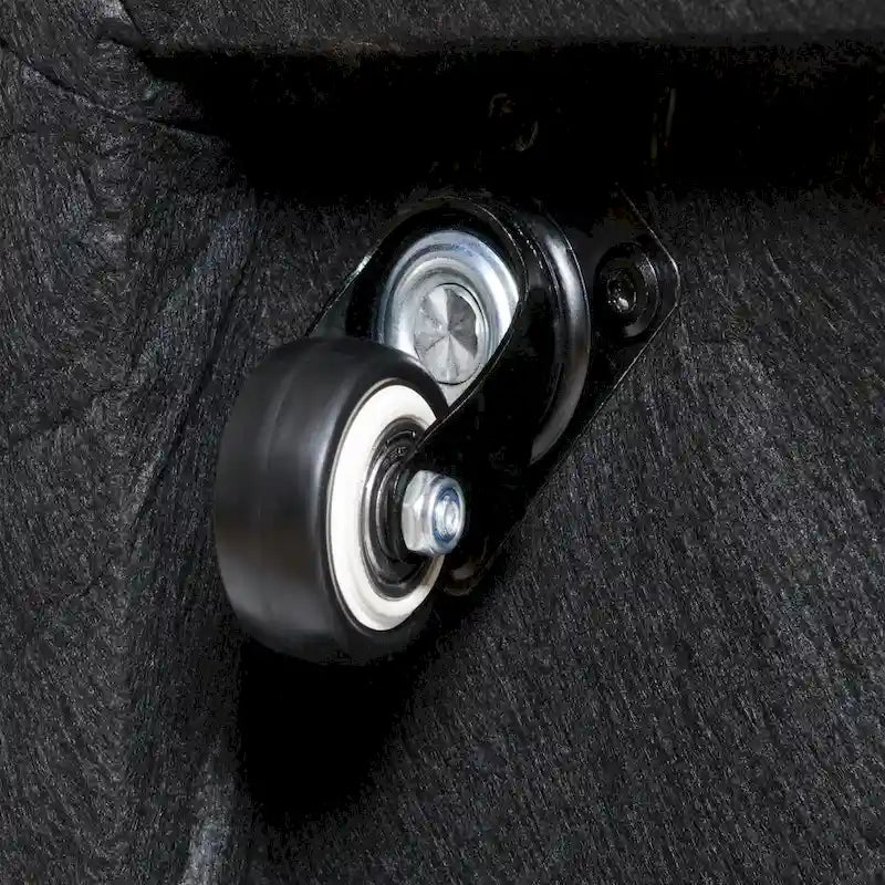 Sedia da pranzo imbottita con rotelle Mocha/Indaco/Grigio Chiaro/Avorio/Nero/Bianco, set da 2