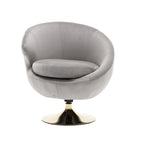 Poltrona a botte girevole a 360° in velluto con pouf, set da 2 – Blu navy / Verde oliva / Beige / Grigio / Rosso rosato