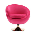 Poltrona a botte girevole a 360° in velluto con pouf, set da 2 – Blu navy / Verde oliva / Beige / Grigio / Rosso rosato