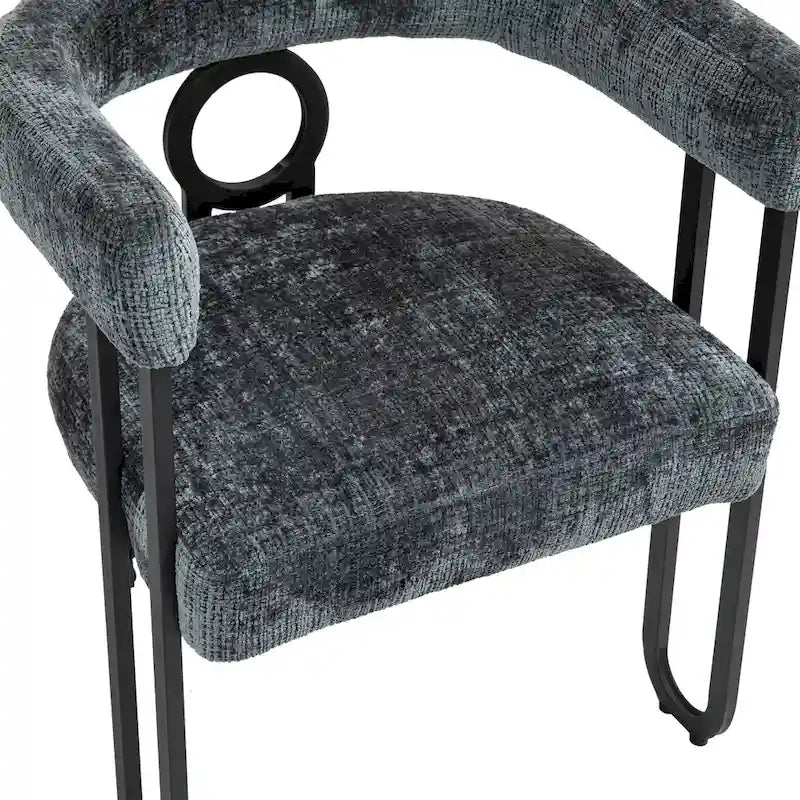 Sedie da pranzo imbottite con schienale arrotondato, set da 2 – Rosa / Marrone / Beige / Nero / Rosso / Grigio / Cuoio