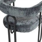 Sedie da pranzo imbottite con schienale arrotondato, set da 2 – Rosa / Marrone / Beige / Nero / Rosso / Grigio / Cuoio