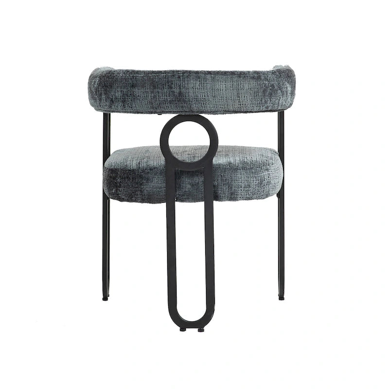 Sedie da pranzo imbottite con schienale arrotondato, set da 2 – Rosa / Marrone / Beige / Nero / Rosso / Grigio / Cuoio