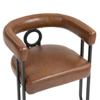 Sedie da pranzo imbottite con schienale arrotondato, set da 2 – Rosa / Marrone / Beige / Nero / Rosso / Grigio / Cuoio