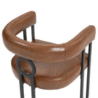 Sedie da pranzo imbottite con schienale arrotondato, set da 2 – Rosa / Marrone / Beige / Nero / Rosso / Grigio / Cuoio