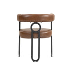 Sedie da pranzo imbottite con schienale arrotondato, set da 2 – Rosa / Marrone / Beige / Nero / Rosso / Grigio / Cuoio