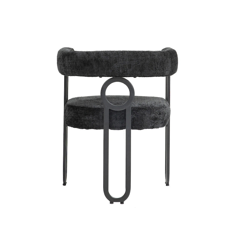 Sedie da pranzo imbottite con schienale arrotondato, set da 2 – Rosa / Marrone / Beige / Nero / Rosso / Grigio / Cuoio