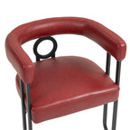 Sedie da pranzo imbottite con schienale arrotondato, set da 2 – Rosa / Marrone / Beige / Nero / Rosso / Grigio / Cuoio