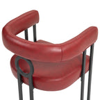 Sedie da pranzo imbottite con schienale arrotondato, set da 2 – Rosa / Marrone / Beige / Nero / Rosso / Grigio / Cuoio